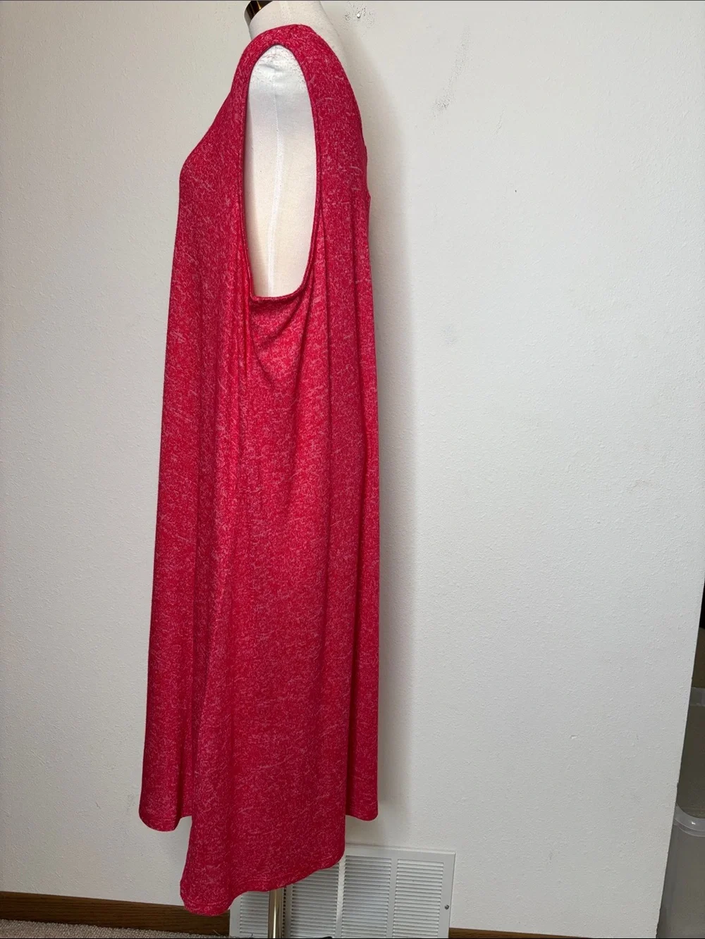 Lane Bryant Red Sleeveless Midi Dress - Picture 5 of 11